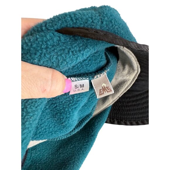 Vintage 90s EMS Teal Duckbill‎ Fleece Had S/M USA - Picture 6 of 7